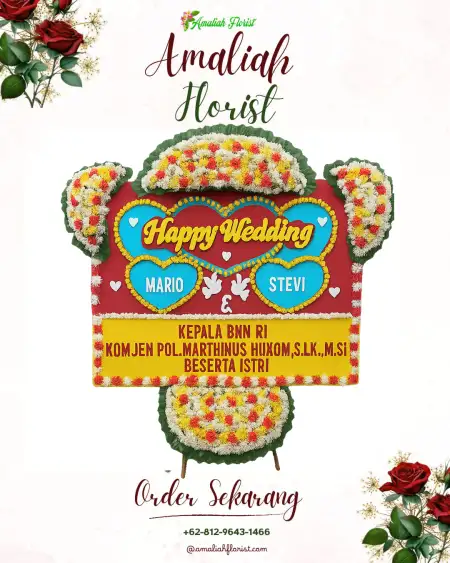 Papan Bunga Pernikahan Karang Gede